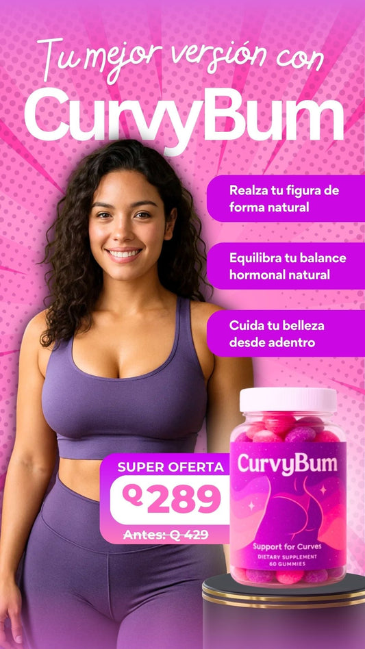 Curvy Bum - Cápsulas de Aguaje Repotenciadas para Glúteos y Senos